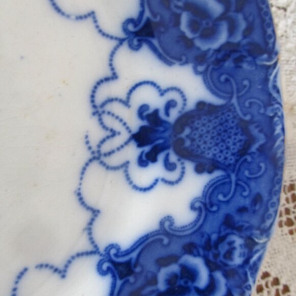 Flow Blue Plate Flow Blue England Blue and White China Cobalt Blue Plates Walls - Picture 3 of 6
